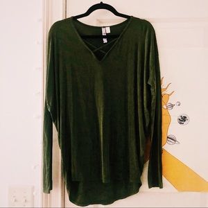 FRANCESCAS ARMY GREEN BLOUSE
